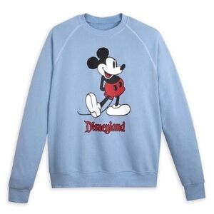 Disneyland Mickey Mouse Sweatshirt XL Blue Classic Pullover Crewneck